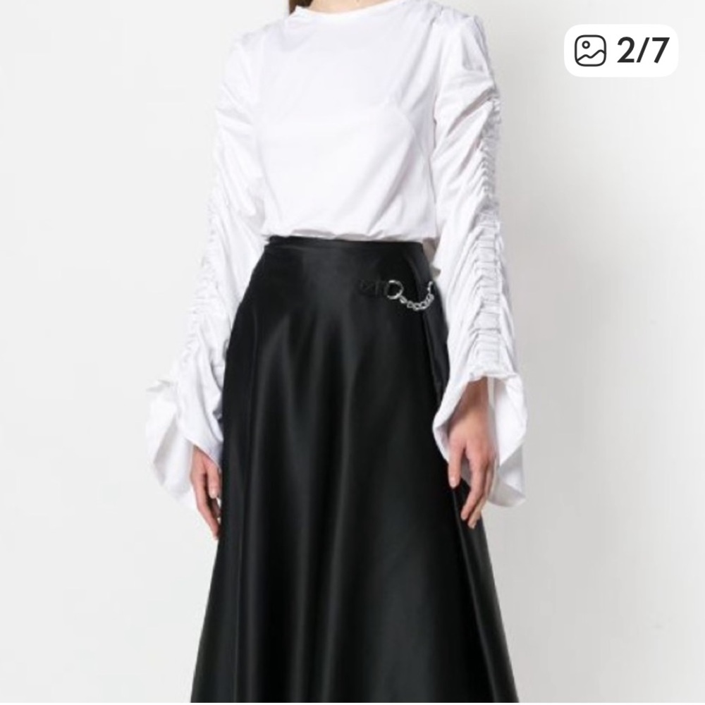 Sid Neigum ruched sleeve blouse